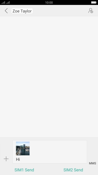 Press ‹SIM› Send when you've written your picture message.