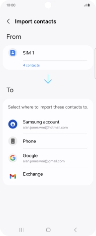 Press the required Google account.