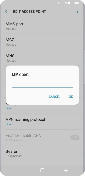 Key in 8080 and press OK.