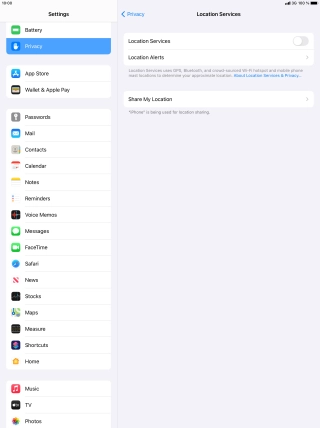 Press the indicator next to 