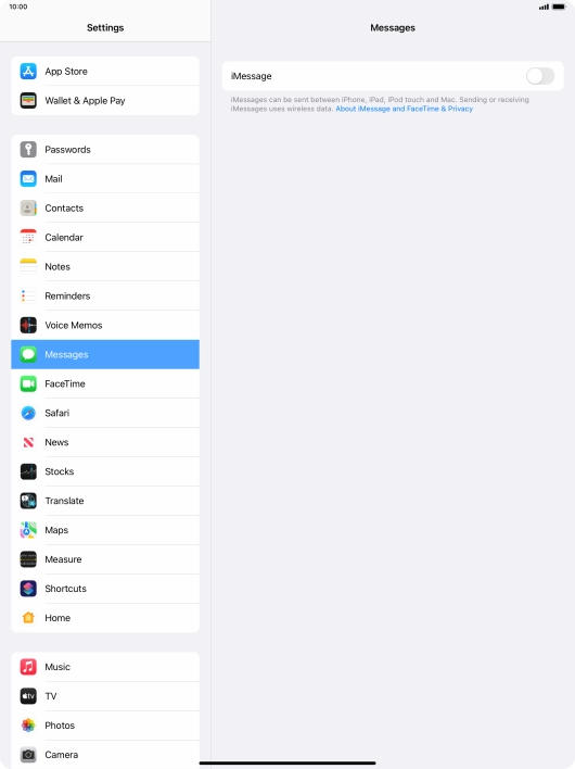 Press the indicator next to 