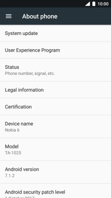 Press System update. If a new software version is available, it's displayed. Follow the instructions on the screen to update the phone software.