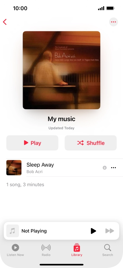 Go to the required category or playlist and press the required audio file.