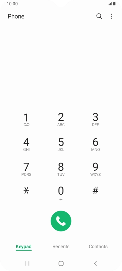 Press the menu icon.