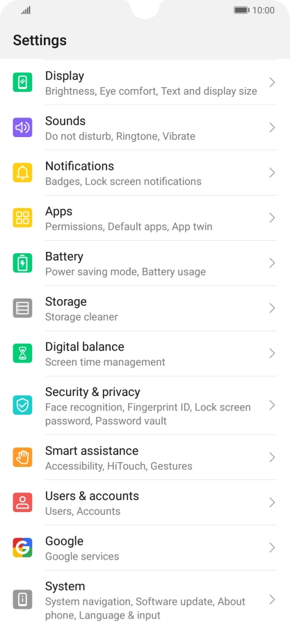 Press Users & accounts.