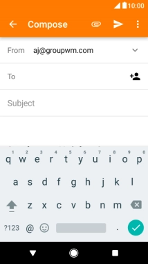 Press To and key in the first letters of the recipient's name.