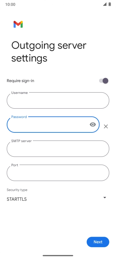Press the field below 