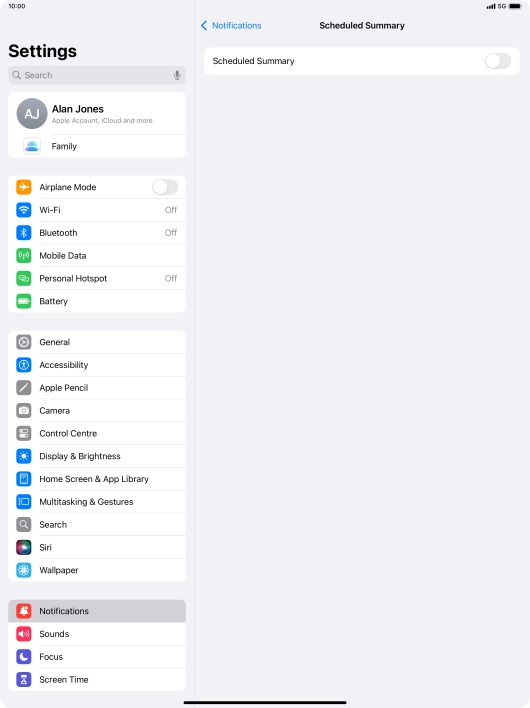 Press the indicator next to 