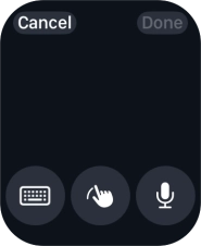 Press the microphone icon to turn on voice input.