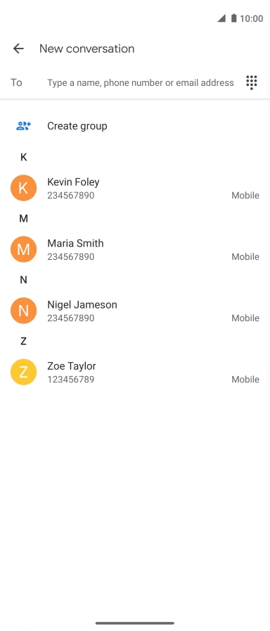 Press the field next to 