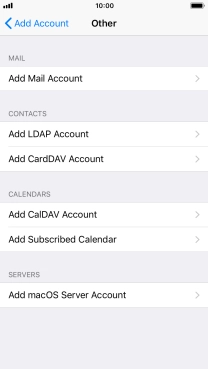 Press Add Mail Account.