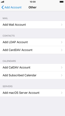 Press Add Mail Account.