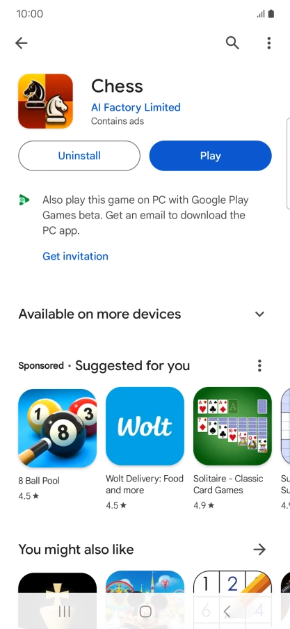 Press the Home key to return to the home screen.
