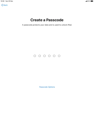 Press Passcode Options.