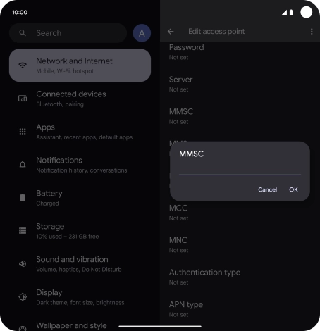 Key in http://pxt.vodafone.net.au/pxtsend and press OK.