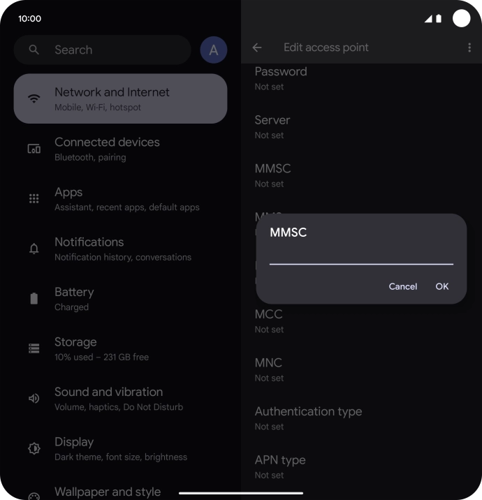 Key in http://pxt.vodafone.net.au/pxtsend and press OK.