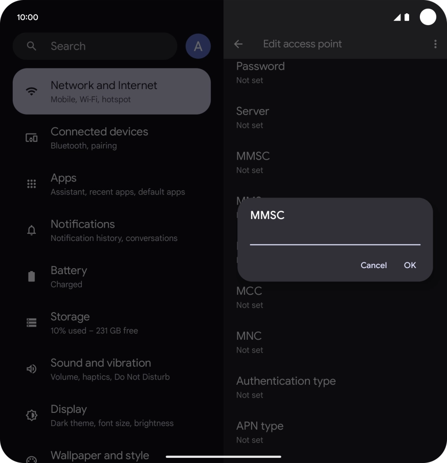 Key in http://pxt.vodafone.net.au/pxtsend and press OK.