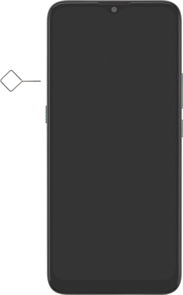 Find the opener for the SIM holder.