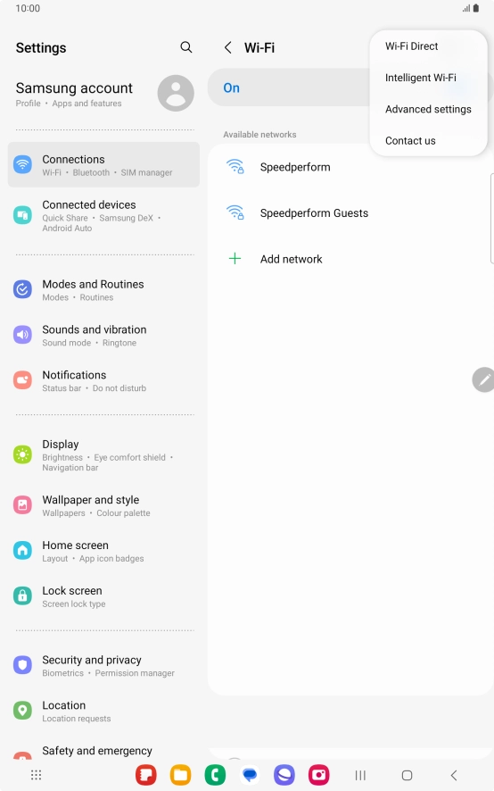 Press Intelligent Wi-Fi.