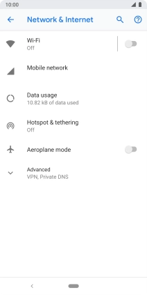 Press Mobile network.