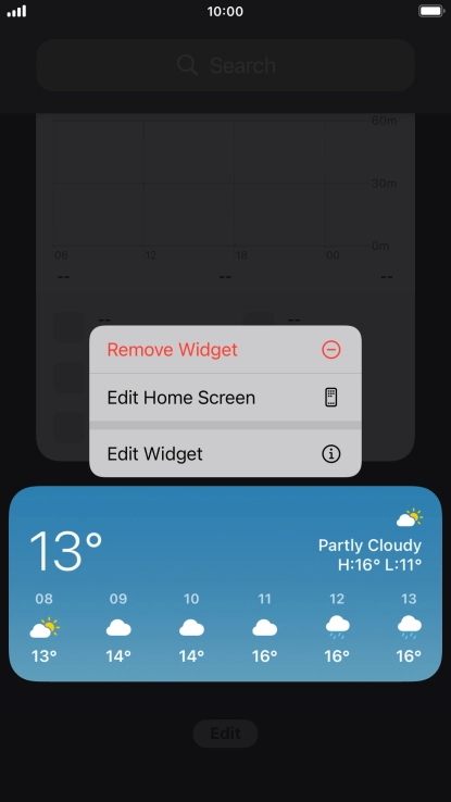 Press Remove Widget.