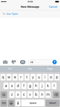 Press the sticker icon and follow the instructions on the screen to add a sticker to your iMessage.