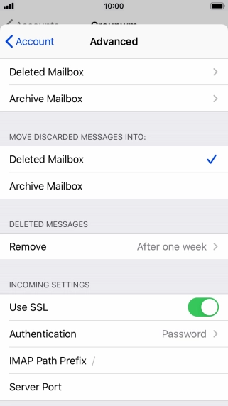 Press the indicator next to 
