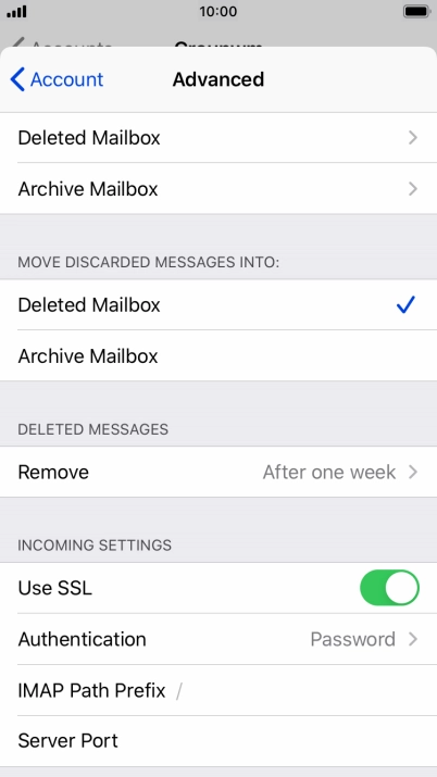 Press the indicator next to 