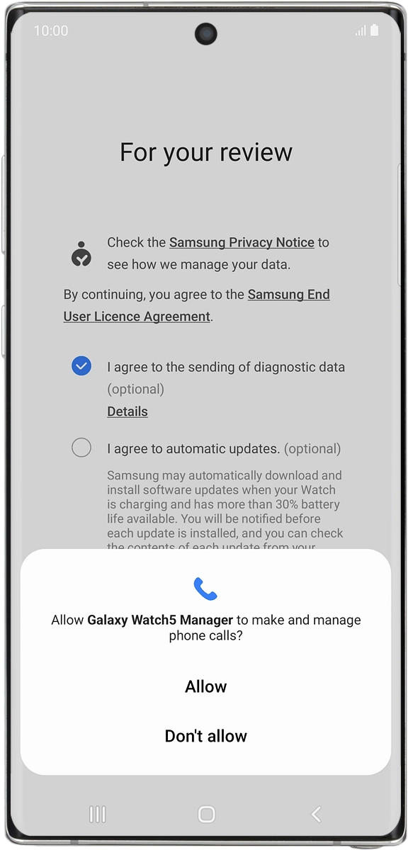 On your phone: Press Allow.