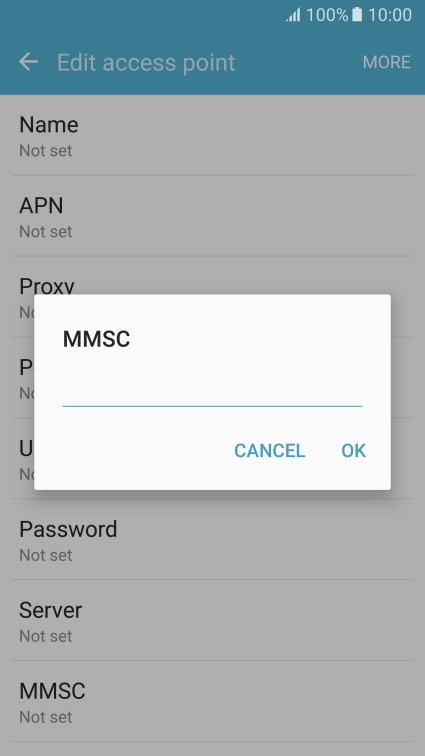 Key in http://pxt.vodafone.net.au/pxtsend and press OK.