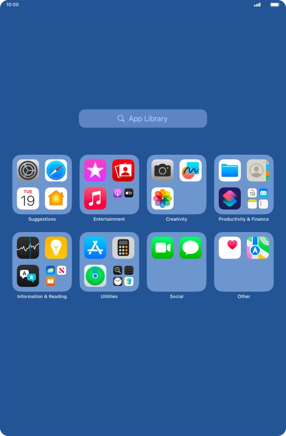 Press the required app.