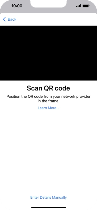 Place the QR code you've received inside the phone camera frame to scan the code.