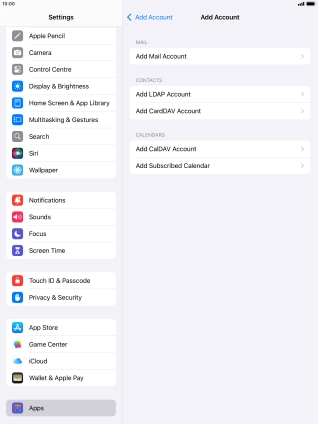 Press Add Mail Account.
