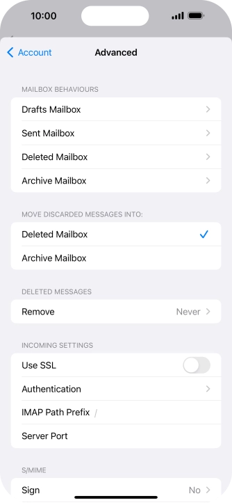 Press the indicator next to 