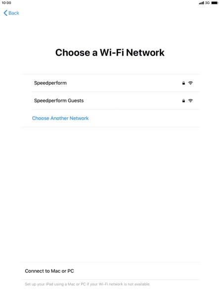 Press the required Wi-Fi network.