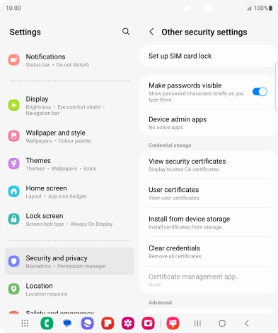 Press Set up SIM card lock.
