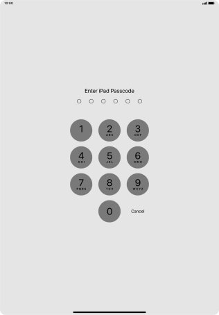 Use the lock code you created. The app is now locked.