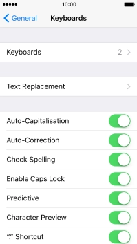Press the indicator next to 