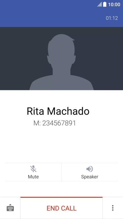 Press END CALL.