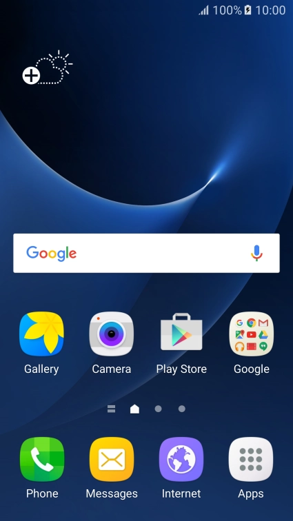 Press the Home key to return to the home screen.