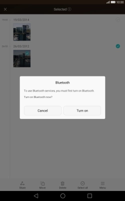 If Bluetooth is turned off, press Turn on to turn it on.