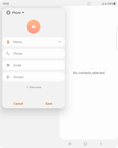 Press the address book drop down list.
