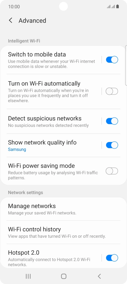 Press the indicator next to 