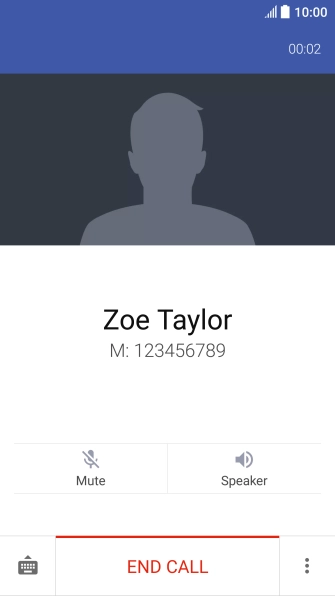 Press END CALL.