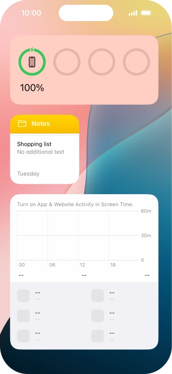 Press and hold the required Widget Stack.