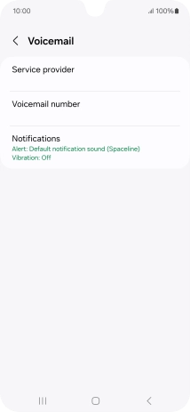 Press Voicemail number.