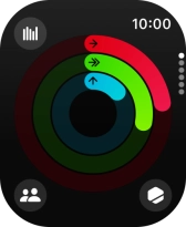 The screen will tell you how far you are from completing your daily activity goals. When the coloured rings are closed, you've reached the goals of your daily activity.