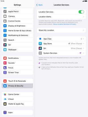 Press the required app.