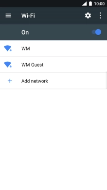 Press the required Wi-Fi network.