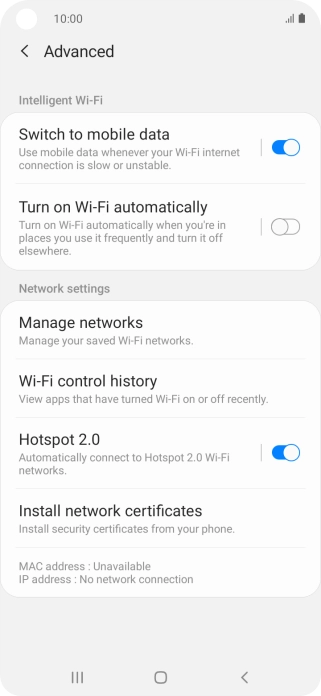 Press the indicator next to 